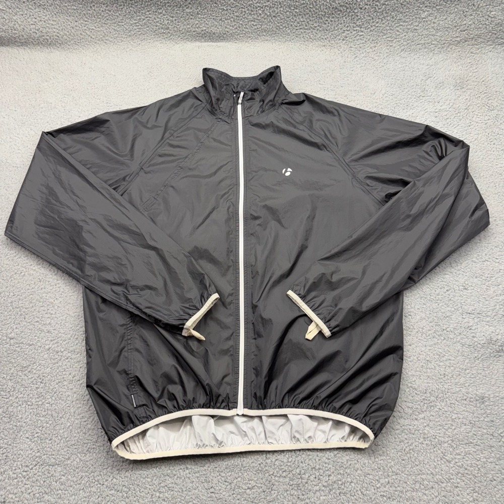 Bontrager 9387 Mens 2XL Black Reflective Waterproof Packable Cycling Rain Jacket